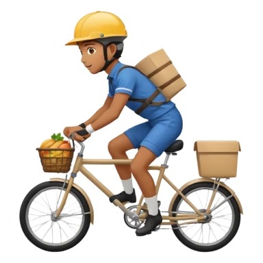 bike food delivery person sticker