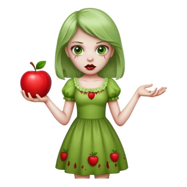 zombie transgender girl apple style emoji sticker