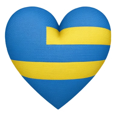 bandera de ucrania con forma de corazón sticker