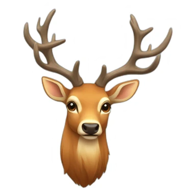 ciervo con grandes astas sticker