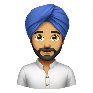 Sardar boy with turban  sticker