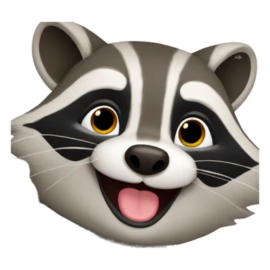 happy raccoon sticker