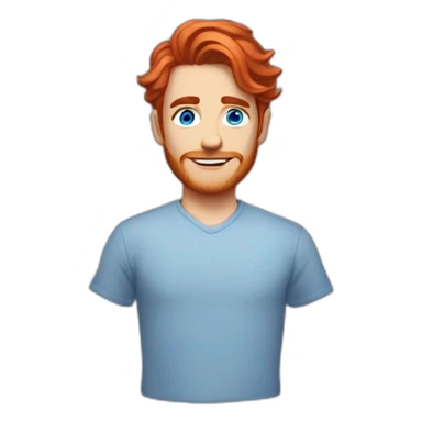 neat man Blue eyes red hair sticker