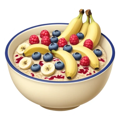 oatmeal with berries and bananas sticker