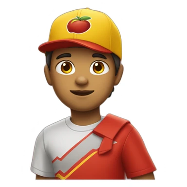 Morocho boy in rojo attire with a yellow Nike cap 🌟. sticker