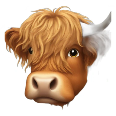 Fatty scottish highland cow sticker