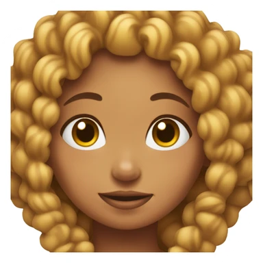 Bronskin girl with curly braids making hand heat  sticker