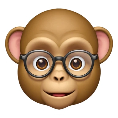 politician monkey with glasses  sticker