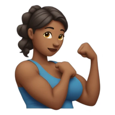 pregnant woman flexing bicep sticker
