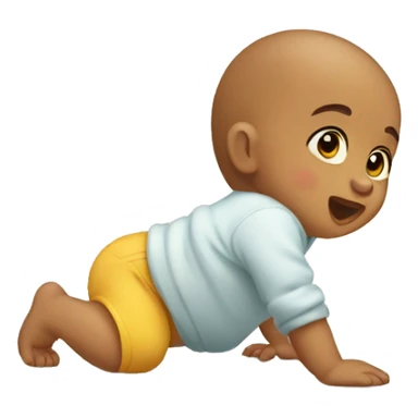 baby crawling sticker