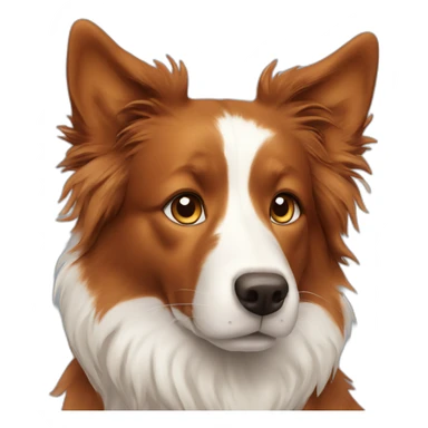 brown border collie dog and siberian ginger cat sticker