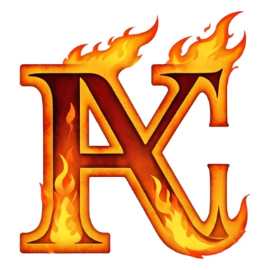 Can you make a banner that says PYRO in gothic letters, the letters should also be on fire  sticker