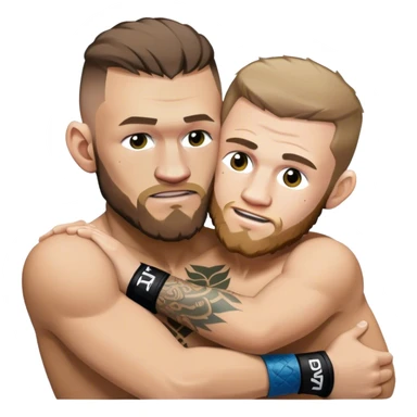 Конор Макгрегор обнимает Хабиба sticker