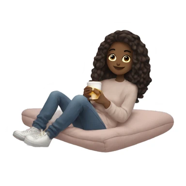 aesthetic cozy clean girl emojis sticker