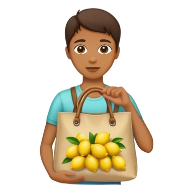 bag holding lemons sticker