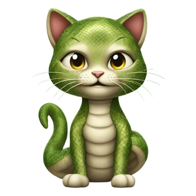 cute  cat dressed as a snake sticker