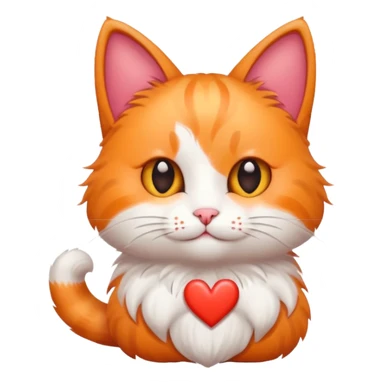 Cat with hearts  sticker