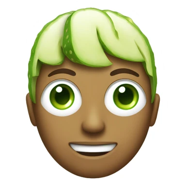 Face with cucumber  sticker