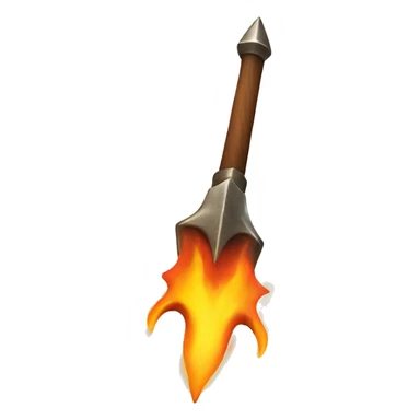 Trident in fire sticker