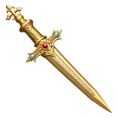 Holy gold dagger of Jesus Christ sticker