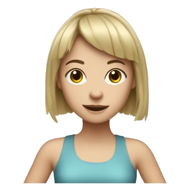 white girl with bangs dancing sticker