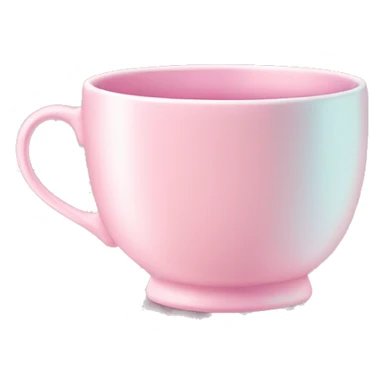 pastel pink tea cup that says “The Big Deal” sticker