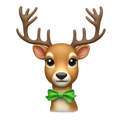 Deer with a bow sticker