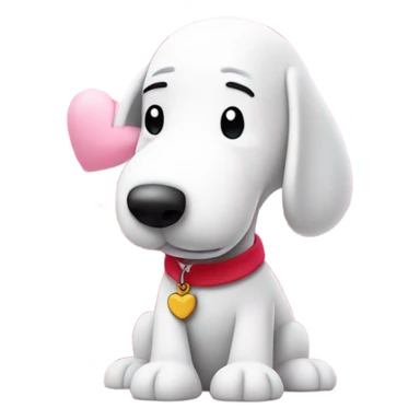 Snoopy with Valentine’s Day hearts sticker