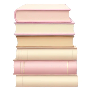aesthetic book stack beige and light pink sticker