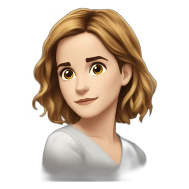 Emma Watson glancing and looking up sticker