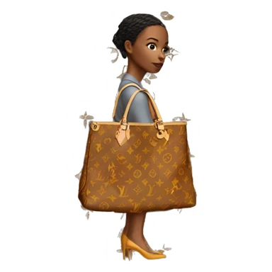 louis vuitton bag woman sticker