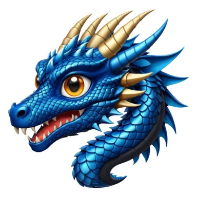 Dragón color negro ojos azules sticker