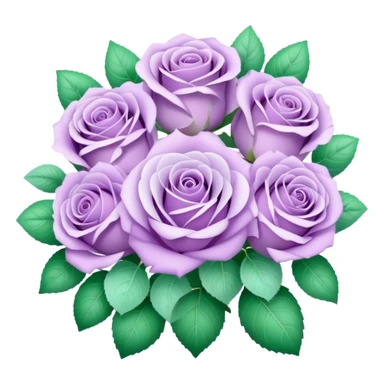 Light purple and mint rose bouquet with beautiful finish sticker