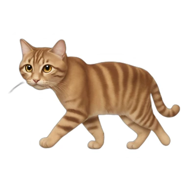 Chat qui marche sur ses deux pattes sticker