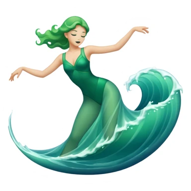 green wave dancer sticker