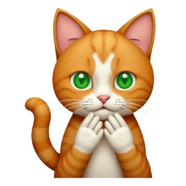 A cat holding its forehead with its paw because it has a headache sticker