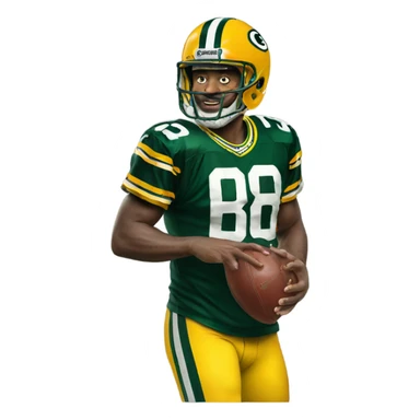 All the luck in a packers jersey sticker