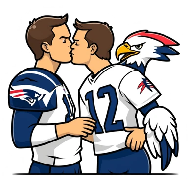 Tom Brady kissing eagles ass sticker