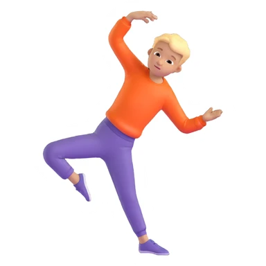 boy doing dab dance move sticker