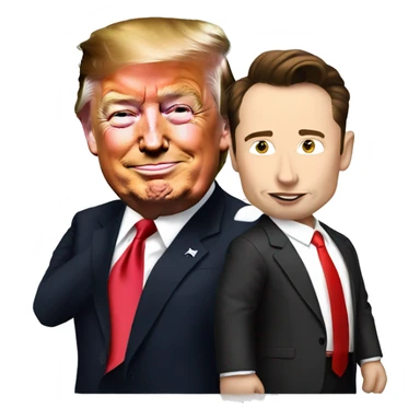 Elon musk with trump  sticker