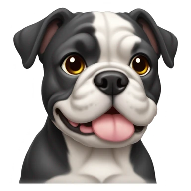 Buldogue francês preto e cinza  sticker