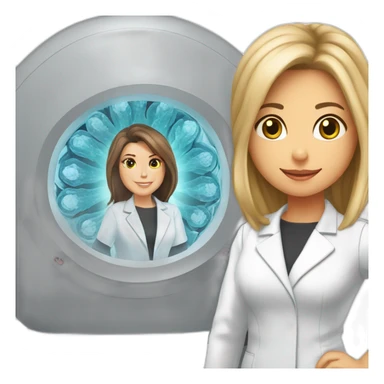 Posh-Radiologist-performing-breast-mri-to-leni-klum sticker