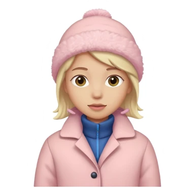 Winter three pastel pink sticker