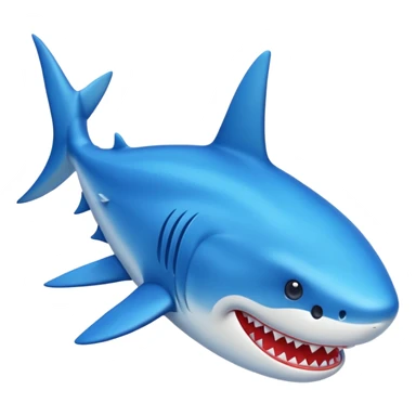 Un Emoji de tiburón co zapato azules  sticker