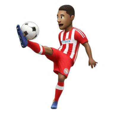 psv eindhoven player kicking sticker