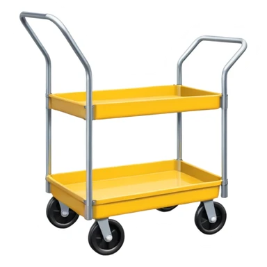 yellow rolling cart sticker