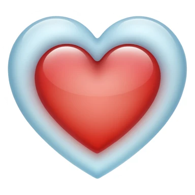 ivorish heart with a frosted glass look sticker