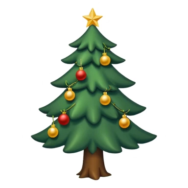 Albero di Natale con luci calde senza palline  sticker