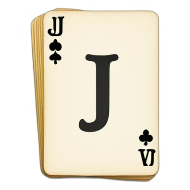 jack playing card with the letter J sticker