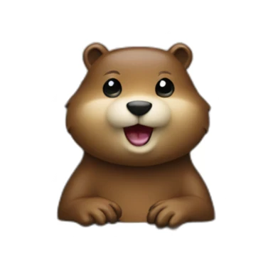 Computer with the video meeting beaver on it sticker